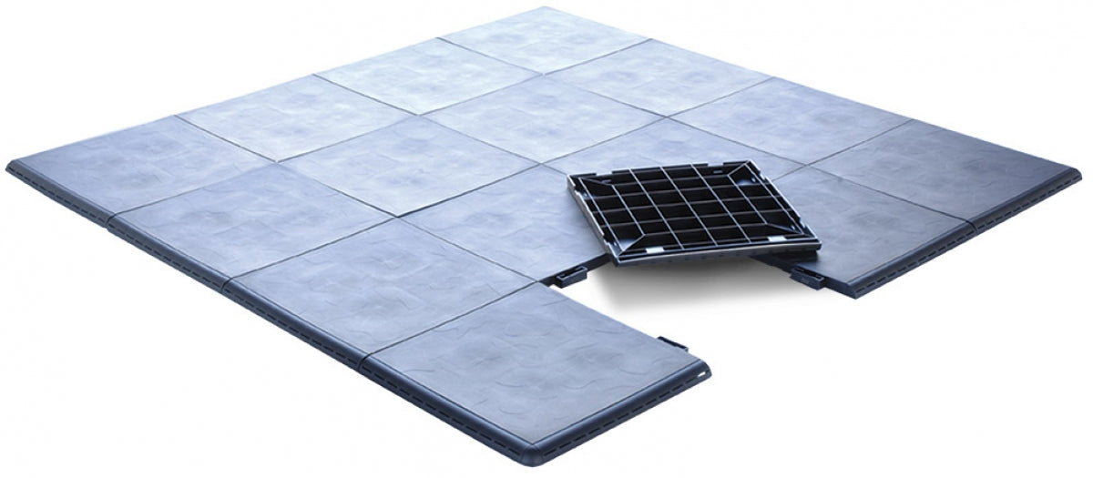 Smart Deck - Black tiles that click into place